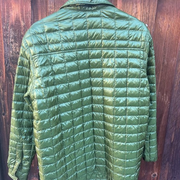 Northface Button Up Men's Medium Green Puffer Jacket - Picture 2 of 6